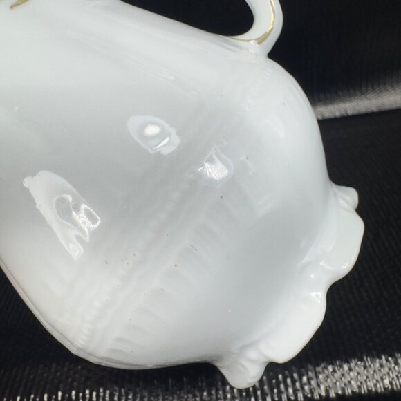 Antique Victoria Austria Fine Porcelain Small Pitcher Creamer Floral Pattern VTG - Picture 9 of 11